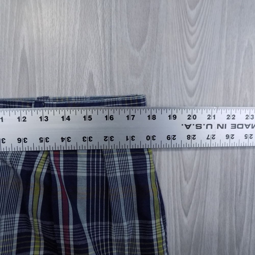 Polo Ralph Lauren Tyler Short‎ Mens 35 Blue Plaid Cotton Casual Madras Shorts - Picture 6 of 7